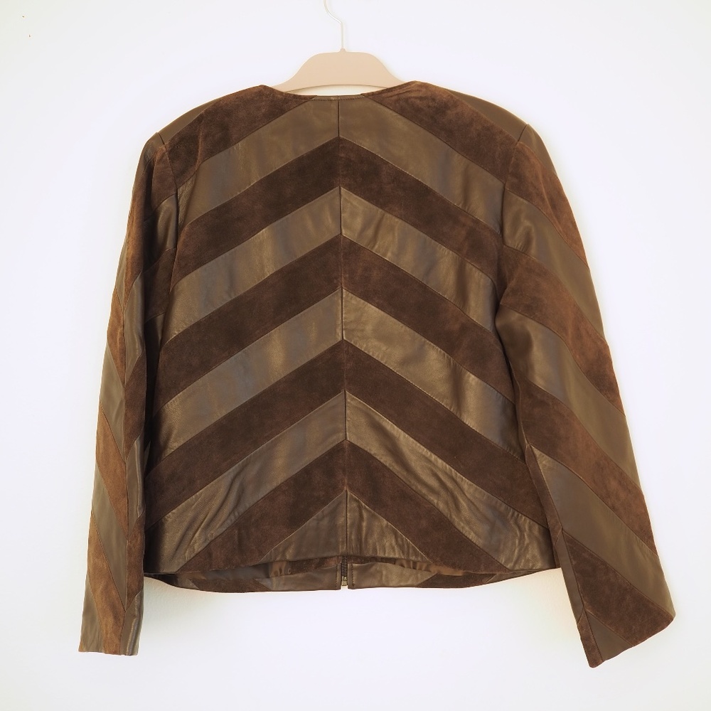 Clothing by Revue Brown Leather Jacket Women's Size XL - Picture 3 of 6